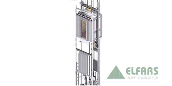 قطعات در آسانسورهای ترکیبی ریل آسانسور